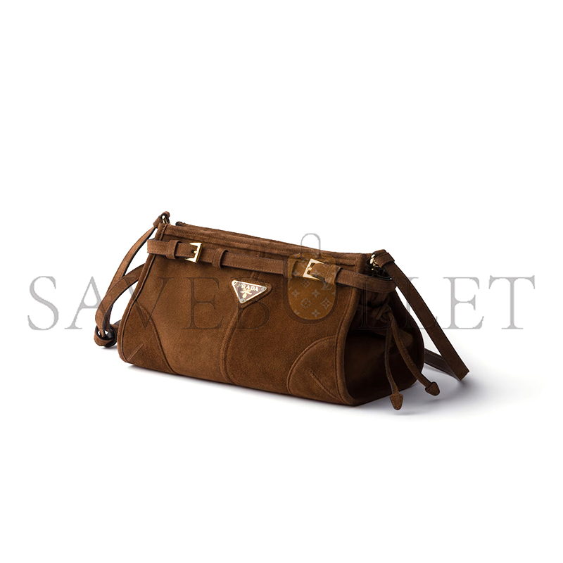 Pra*a bonnie small suede shoulder bag 1bh215 (26*14*12cm)